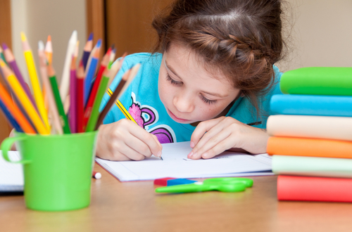 girl writing